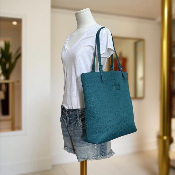 Michael Kors Neoprene Leather Trim Teal Tote Bag! - Picture 10 of 10